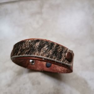 New cowhide leather snap bracelet
